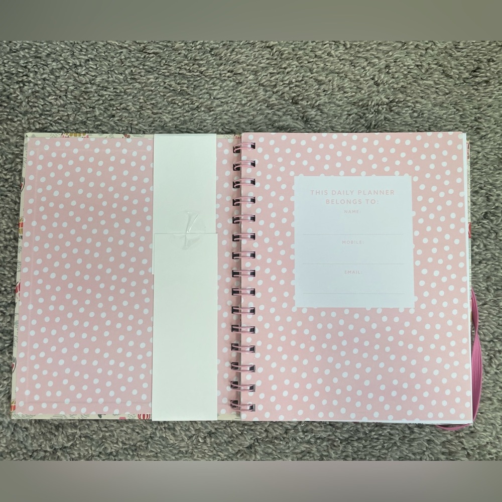 NWT Cath Kidston Daily Planner in Hot Air Balloon - undated, wire-bound, 128 pg. - Picture 3 of 4